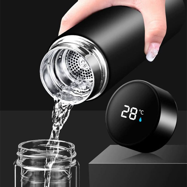 Temperature Display Vacuum Insulated Water Bottle